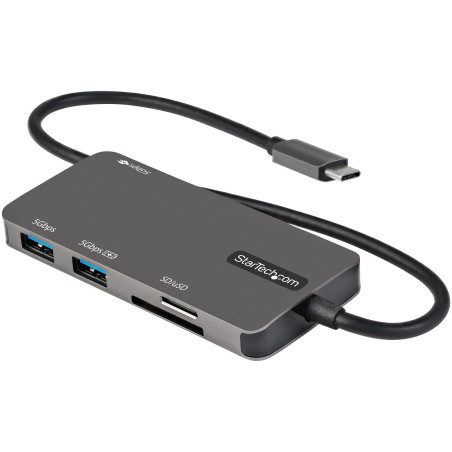 StarTech.com Adattatore multiporta USB C - Da USB-C a 4K HDMI, 100W Power Delivery Pass-through, slot SD MicroSD, Hub USB 3.0 a