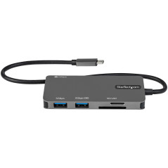 StarTech.com Adattatore multiporta USB C - Da USB-C a 4K HDMI, 100W Power Delivery Pass-through, slot SD MicroSD, Hub USB 3.0 a