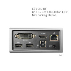 CLUB3D The Club 3D CSV-3104D USB 3.2 Gen 1 4K UHD at 30Hz Mini Docking Station Ultra slim design