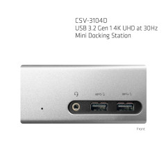 CLUB3D The Club 3D CSV-3104D USB 3.2 Gen 1 4K UHD at 30Hz Mini Docking Station Ultra slim design