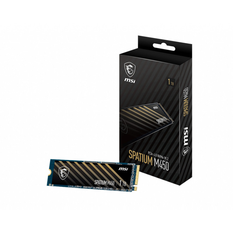 MSI SPATIUM M450 PCIe 4.0 NVMe M.2 1 TB PCI Express 4.0 3D NAND