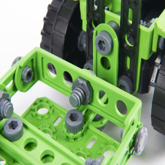 Meccano JUNIOR, Trattore con ruspa, Costruzioni per bambini, 114 pezzi in plastica, Giocattoli per bambini dai 5 anni in su