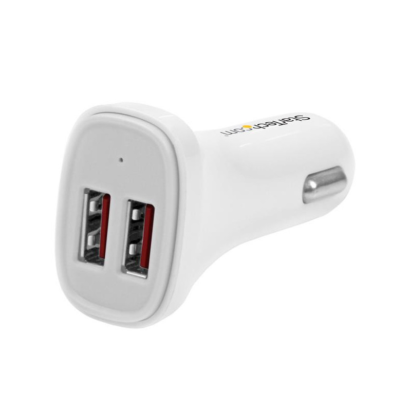 StarTech.com USB2PCARWHS Caricabatterie per dispositivi mobili Universale Bianco Accendisigari Auto