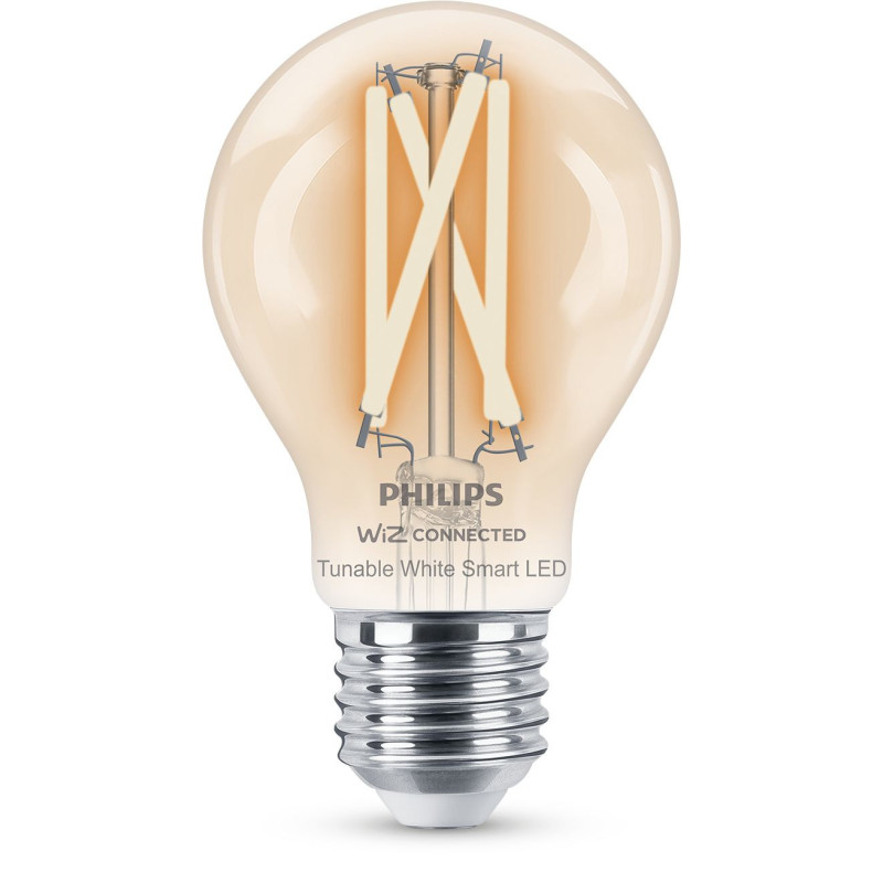 Philips LED Lampadina Smart Filament Dimmerabile Luce Bianca da Calda a Fredda Attacco E27 60W Goccia