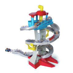 PAW Patrol , Set Di Gioco Adventure Bay Pista da Corsa Die Cast con 2 Veicoli Esclusivi, In Scala 1 55