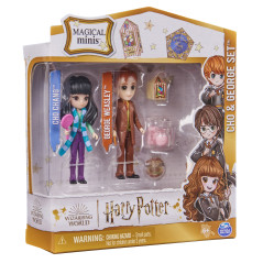 Wizarding World | Set Amicizia con personaggi George Weasley e Cho Chang | Bambole da 7.5cm | 2 accessori | Giocattoli per