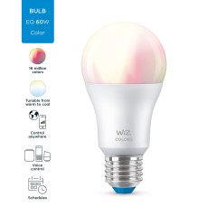 WiZ Lampadina Smart Dimmerabile Luce Bianca o Colorata Attacco E27 60W Goccia