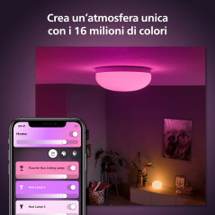 Philips Hue White and Color ambiance Flourish Plafoniera Smart Bianco in Vetro