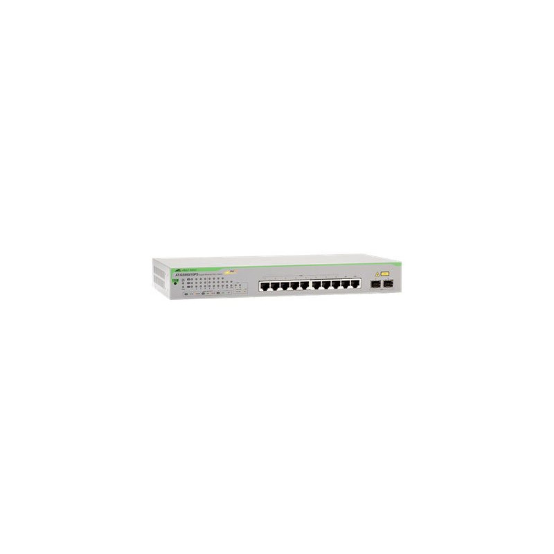 Allied Telesis AT-GS950/10PS-50 Gestito Gigabit Ethernet (10/100/1000) Supporto Power over Ethernet (PoE) Grigio