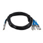 StarTech.com MSA Conforme QSFP+ Cavo Breakout Twinax ad attacco diretto - 3 m