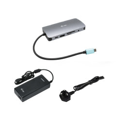 i-tec USB-C Metal Nano Dock HDMI VGA with LAN + Charger 112W