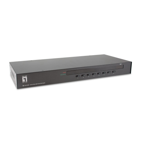 LevelOne KVM-3208 switch per keyboard-video-mouse (kvm) Montaggio rack Nero