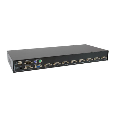 LevelOne KVM-3208 switch per keyboard-video-mouse (kvm) Montaggio rack Nero