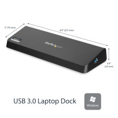 StarTech.com Docking Station Universale USB 3.0 a doppio monitor HDMI e DisplayPort 4K - Docking station USB 3.0 a HDMI e DP,