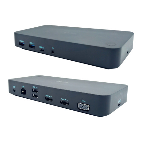 i-tec CATRIPLEDOCKVGAPD replicatore di porte e docking station per laptop Cablato USB 3.2 Gen 1 (3.1 Gen 1) Type-C Grigio