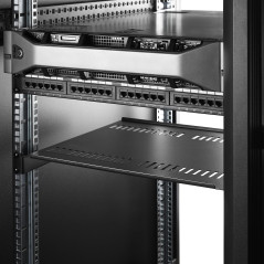 StarTech.com Ripiano rack per server 1U, ripiano a sbalzo ventilato per montaggio a rack armadio da 19", acciaio, capacità di