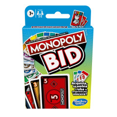 Hasbro Gaming Monopoly Bid, gioco di carte rapido per famiglie e bambini dai 7 anni in su