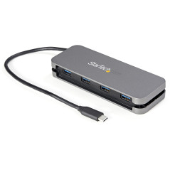 StarTech.com HB30CM4AB hub di interfaccia USB 3.2 Gen 1 (3.1 Gen 1) Type-C 5000 Mbit s Nero, Grigio