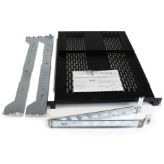 StarTech.com Ripiano Scorrevole Ventilato 2U con Sistema Gestione Cavi a Profondita Regolabile per Rack o Armadi -22.7 Kg