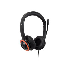 V7 Cuffie k-12 per l'istruzione Safesound con microfono, limitazione del volume, antimicrobico, cavo da 2 m, 3,5 mm, laptop,