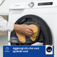 Samsung WW8NK62E0RW ET lavatrice slim a caricamento frontale Addwash™ 8 kg Classe C 1200 giri min, Porta nera old + panel nero