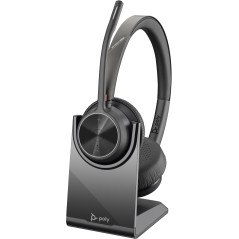 POLY Cuffie Voyager 4320 UC stereo USB-A + adattatore USB-A BT700 + supporto per ricarica