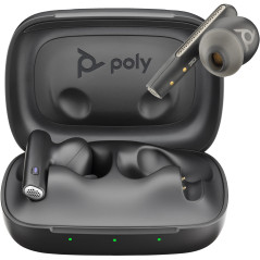 POLY Auricolari nerofumo Voyager Free 60 UC M + Adattatore BT700 USB-A + Custodia di ricarica di base