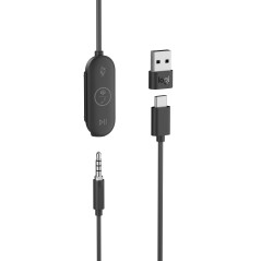 Logitech Zone Auricolare Cablato In-ear Ufficio USB tipo-C Grafite