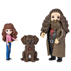 Wizarding World Set Amicizia Hermione e Rubeus Hagrid con Thor, bambole articolate 7.5cm