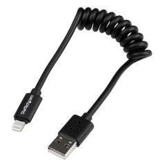 StarTech.com Cavo da Lightning a USB a spirale da 0,3 m - Cavo di ricarica Lightning per iPhone   iPad   iPod - Certificato