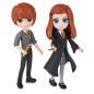 Wizarding World Set Amicizia Ron e Ginny Weasley con mascotte, bambole articolate 7.5cm