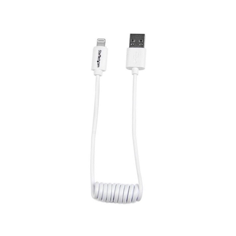 StarTech.com Cavo da Lightning a USB a spirale da 0,3 m - Cavo di ricarica Lightning per iPhone / iPad / iPod - Certificato