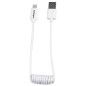 StarTech.com Cavo da Lightning a USB a spirale da 0,3 m - Cavo di ricarica Lightning per iPhone / iPad / iPod - Certificato