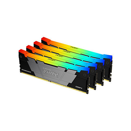 Kingston Technology FURY 64GB 3200MT s DDR4 CL16 DIMM (Kit da 4) 1Gx8 Renegade RGB