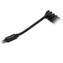 StarTech.com Cavo connettore Lightning a 8 pin Apple nero a USB a spirale da 60 cm per iPhone   iPod   iPad