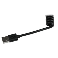 StarTech.com Cavo connettore Lightning a 8 pin Apple nero a USB a spirale da 60 cm per iPhone   iPod   iPad