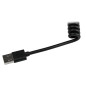 StarTech.com Cavo connettore Lightning a 8 pin Apple nero a USB a spirale da 60 cm per iPhone / iPod / iPad