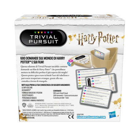 Hasbro Gaming Trivial Pursuit Harry Potter, gioco in scatola, sfida trivial a tema Harry Potter, per 2 o più giocatori, 600