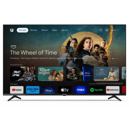 Sharp 55" 4K Ultra HD LED Google TV 139,7 cm (55") Smart TV Wi-Fi Nero