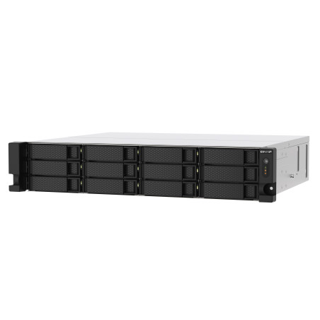 QNAP TS-1273AU-RP-8G server NAS e di archiviazione Armadio (2U) Ryzen Embedded V1500B 8 GB DDR4 QNAP QTS Alluminio, Nero