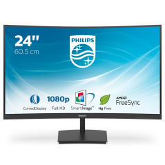 Philips E Line 241E1SC/00 LED display 59,9 cm (23.6") 1920 x 1080 Pixel Full HD Nero