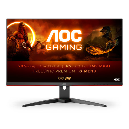 AOC G2 U28G2AE BK LED display 71,1 cm (28") 3840 x 2160 Pixel 4K Ultra HD Nero