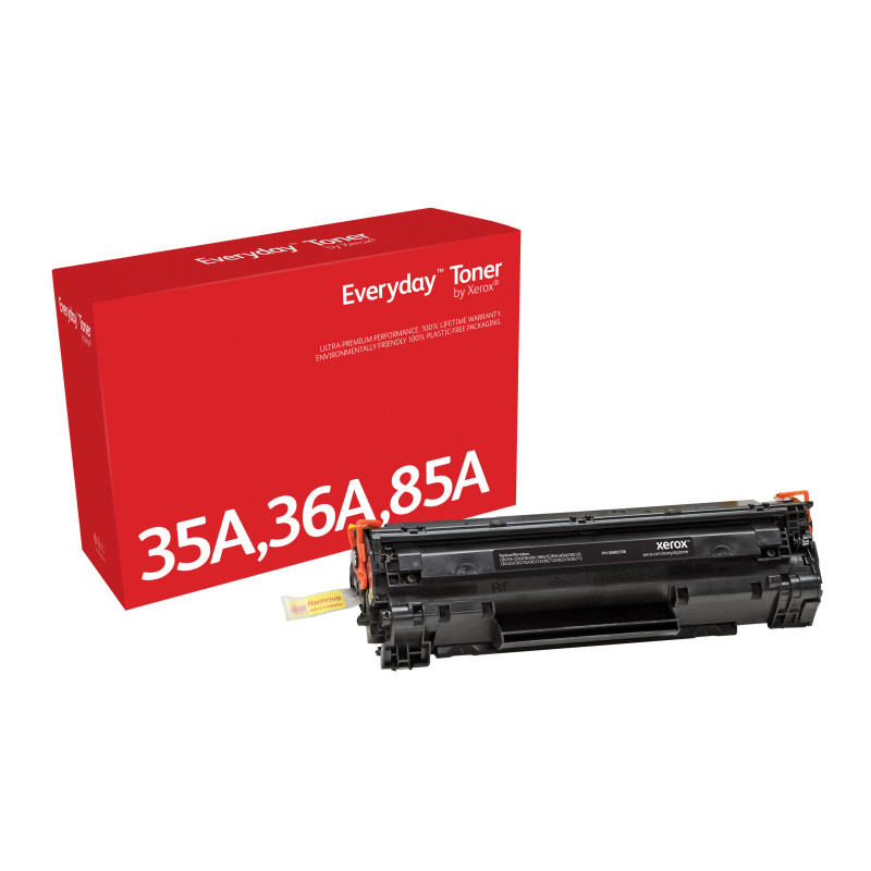 Everyday Toner ™ di Xerox Nero compatibile con HP 35A 36A 85A (CB435A/ CB436A/ CE285A), Capacità standard