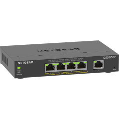 NETGEAR 5-Port Gigabit Ethernet PoE+ Plus Switch (GS305EP) Gestito L2 L3 Gigabit Ethernet (10 100 1000) Supporto Power over