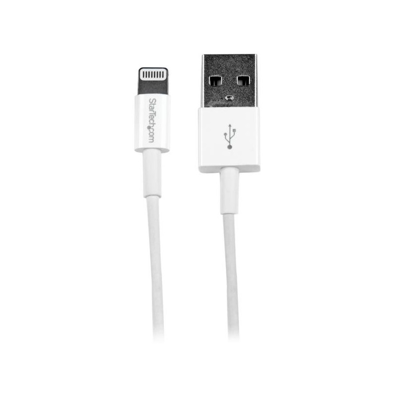 StarTech.com Cavo Connettore Lightning 8-pin Apple a USB di tipo Slim per iPhone / iPod / iPad da 1m - Bianco