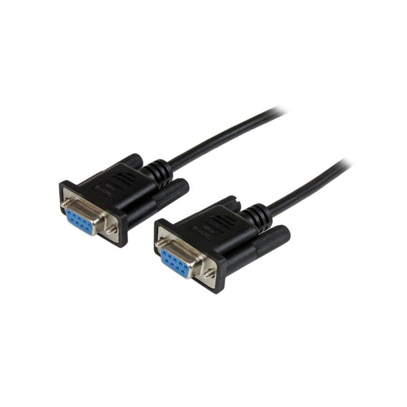 StarTech.com Cavo Seriale RS232 / DB9 Null Modem da 2m - nero Femmina/Femmina