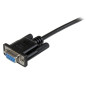 StarTech.com Cavo Seriale RS232 / DB9 Null Modem da 2m - nero Femmina/Femmina