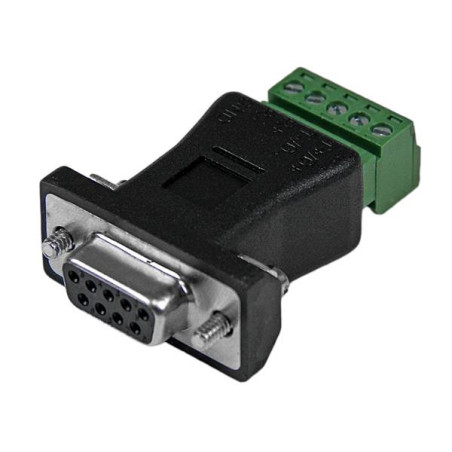 StarTech.com RS422 RS485 Serial DB9 - Terminal Block Adapter Nero