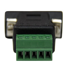 StarTech.com RS422 RS485 Serial DB9 - Terminal Block Adapter Nero