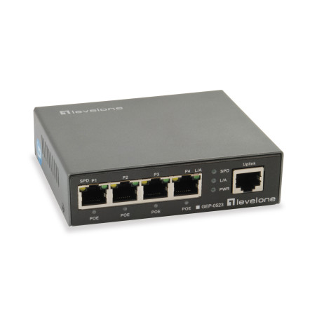 LevelOne GEP-0523 switch di rete Gigabit Ethernet (10 100 1000) Supporto Power over Ethernet (PoE) Nero